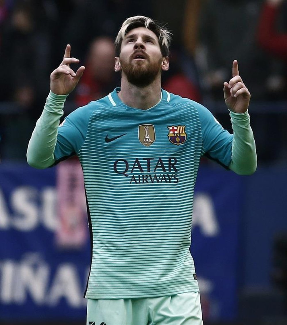 Messi celebrating a goal. EFE