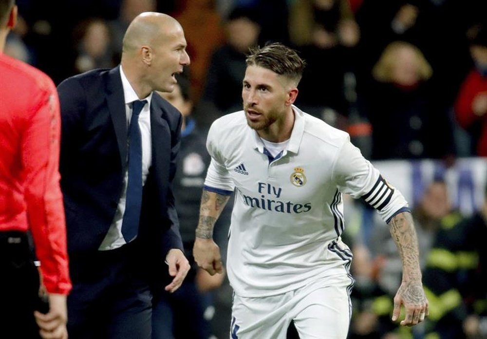 Zidane cuenta con Ramos de cara al curso que viene. EFE/Archivo