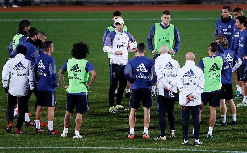 Entraînement du Real Madrid avant le match du Mondial des clubs à Yokohama. EFE
