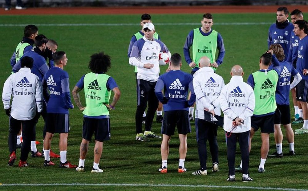 Entraînement du Real Madrid avant le match du Mondial des clubs à Yokohama. EFE