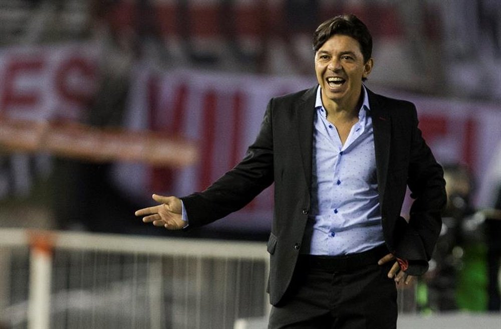 El técnico de River Plate lamentó que el partido no lo parara antes el colegiado. EFE/Archivo