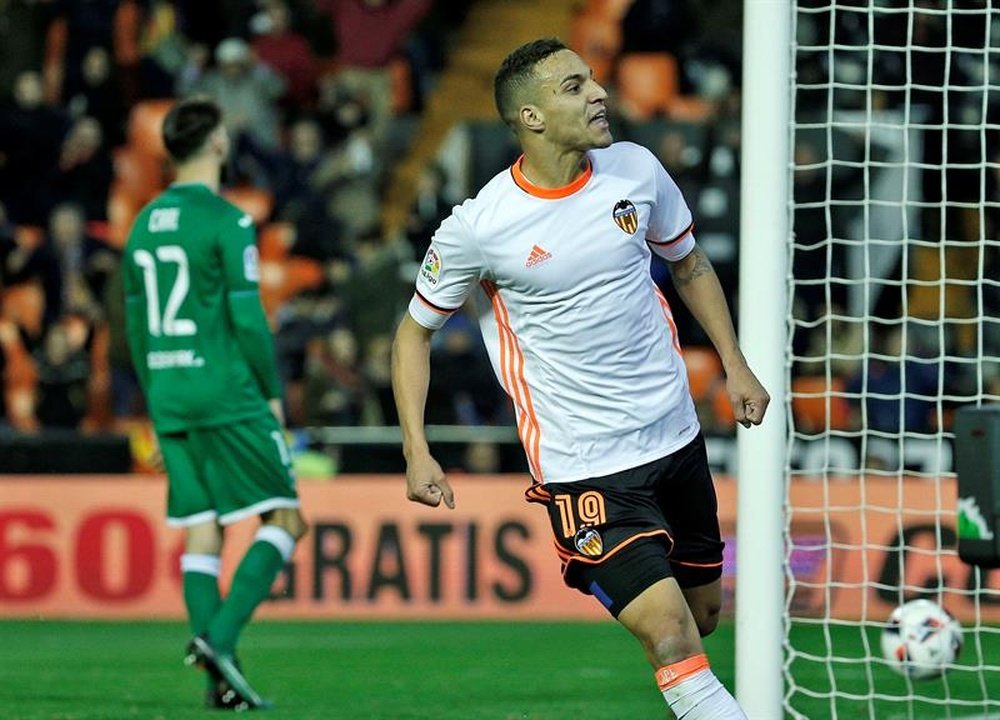 Rodrigo célèbre son but face à Leganés. EFE