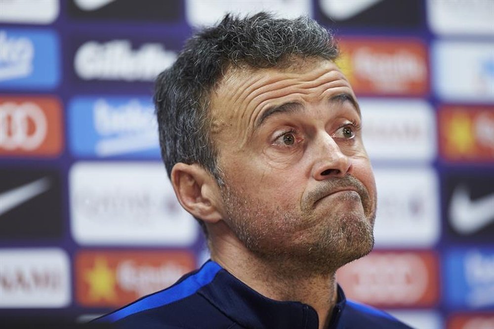 FC Barcelona manager Luis Enrique during a press conference. EFE