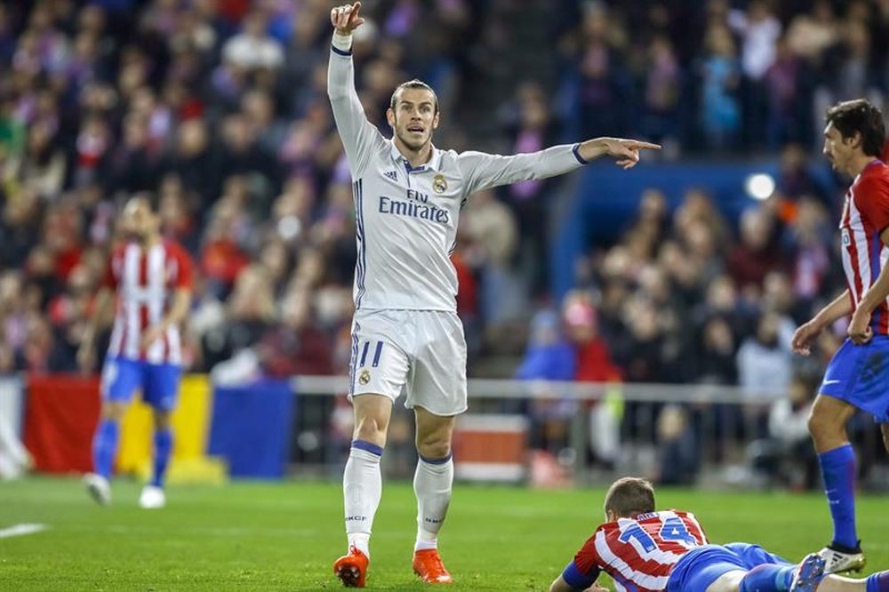 Gareth Bale pointing with his finger. EFE/Archivo
