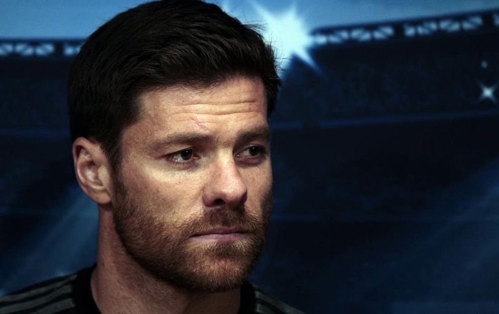 Xabi Alonso during a press conference. EFE