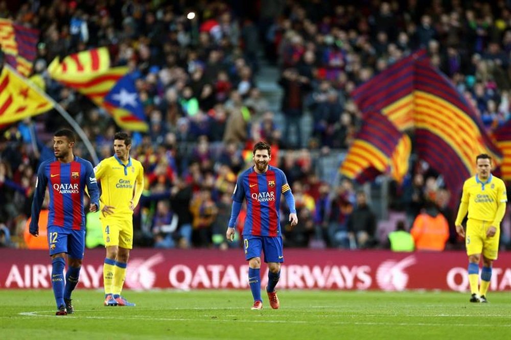 FC Barcelona star Leo Messi during the match against Las Palmas. EFE