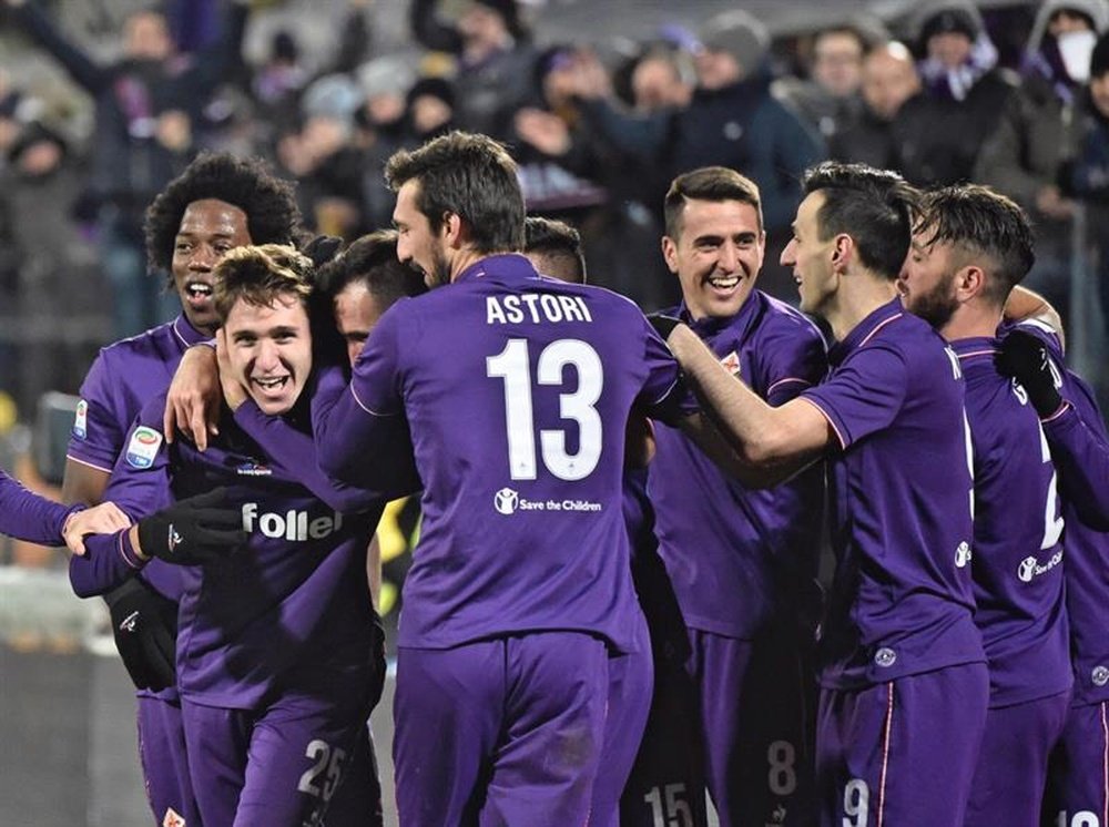 Gran victoria de la Fiorentina. AFP