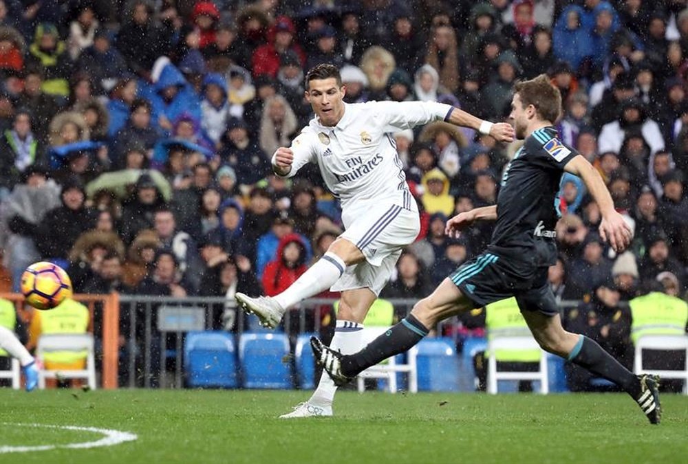 Cristiano Ronaldo during the Sunday match. EFE