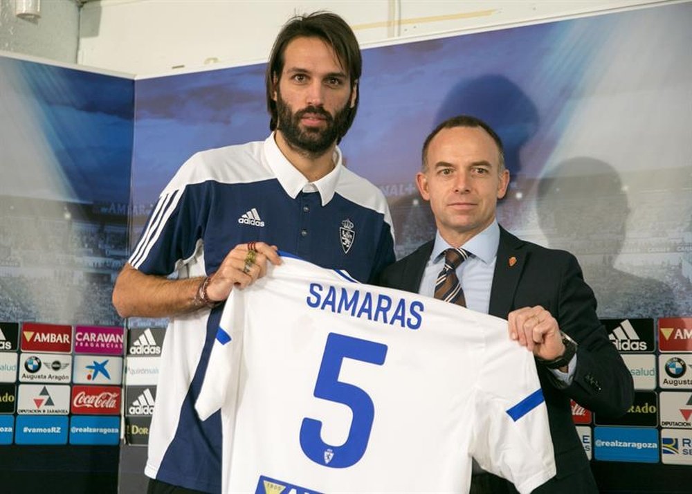 Samaras, listo para su posible debut. RealZaragoza