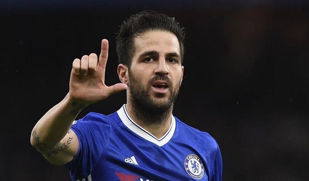 Cesc Fàbregas es feliz en el Chelsea. AFP