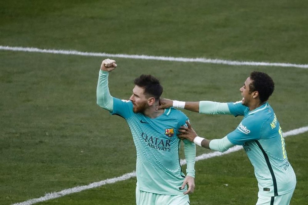 Messi fue el autor del gol de la victoria ante el Atleti. EFE