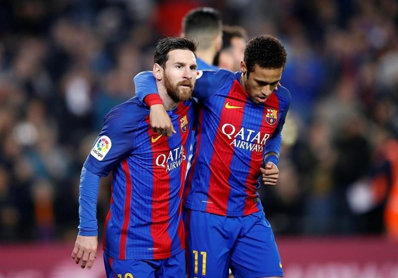 Neymar est heureux de la prolongation de Messi. EFE