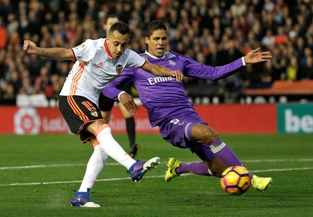 El Valencia marcó dos goles en cada una de sus tres últimas visitas al Madrid. EFE/Archivo