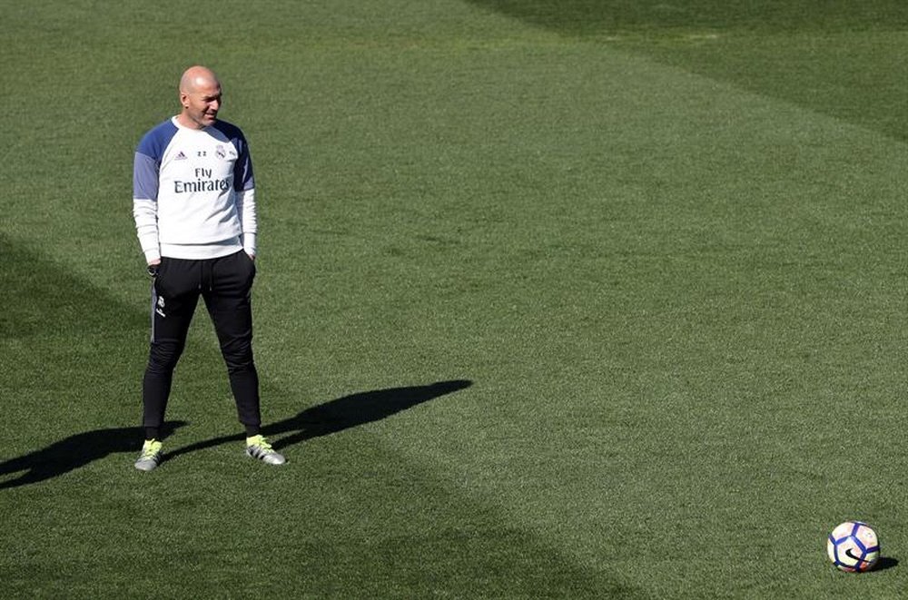 L'entraîneur du Real Madrid, le Français Zinédine Zidane. EFE