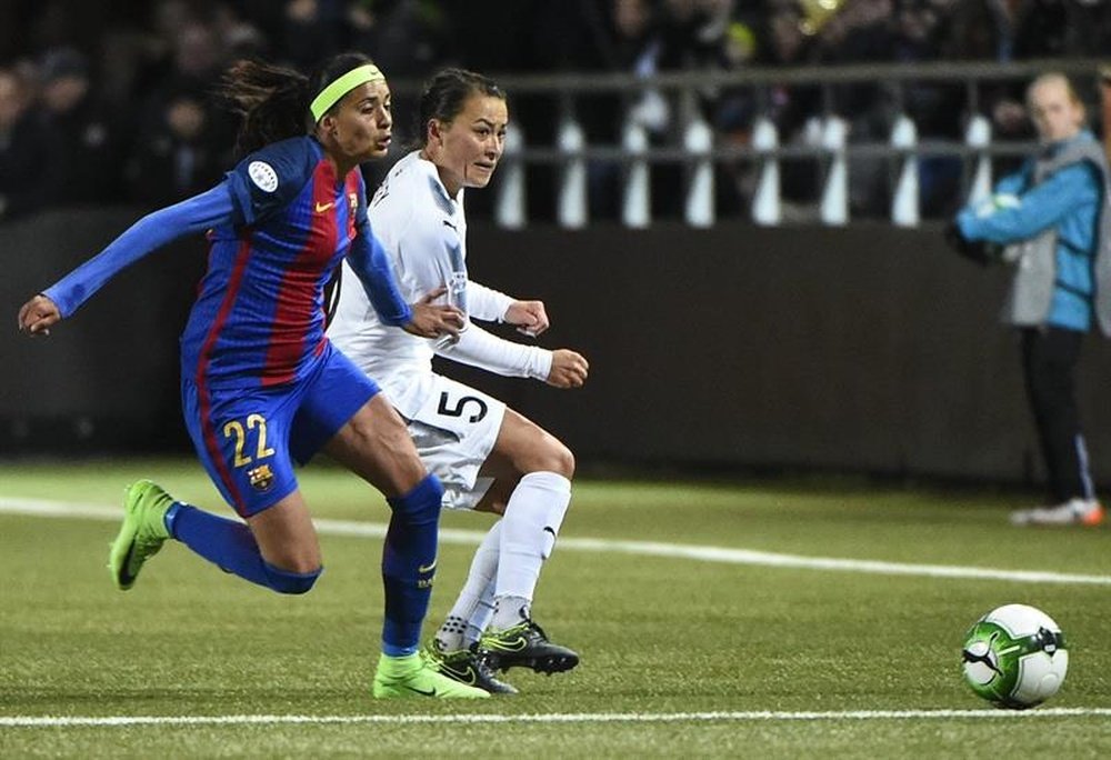 El Barcelona asalta Malmö en la ida de cuartos de la Liga de Campeones femenina. EFE