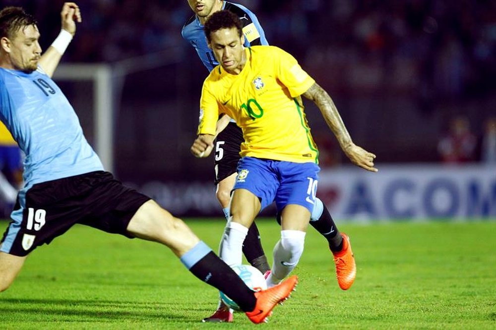 Brasil fez 4 a 1 sobre o Uruguai. EFE