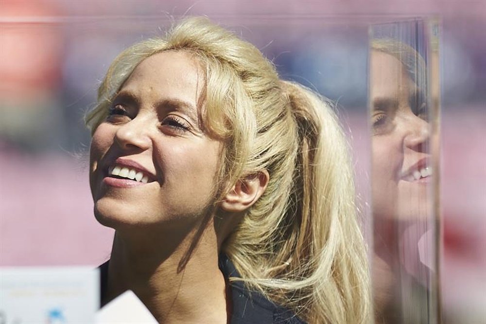 Shakira apoya al Barcelona. EFE