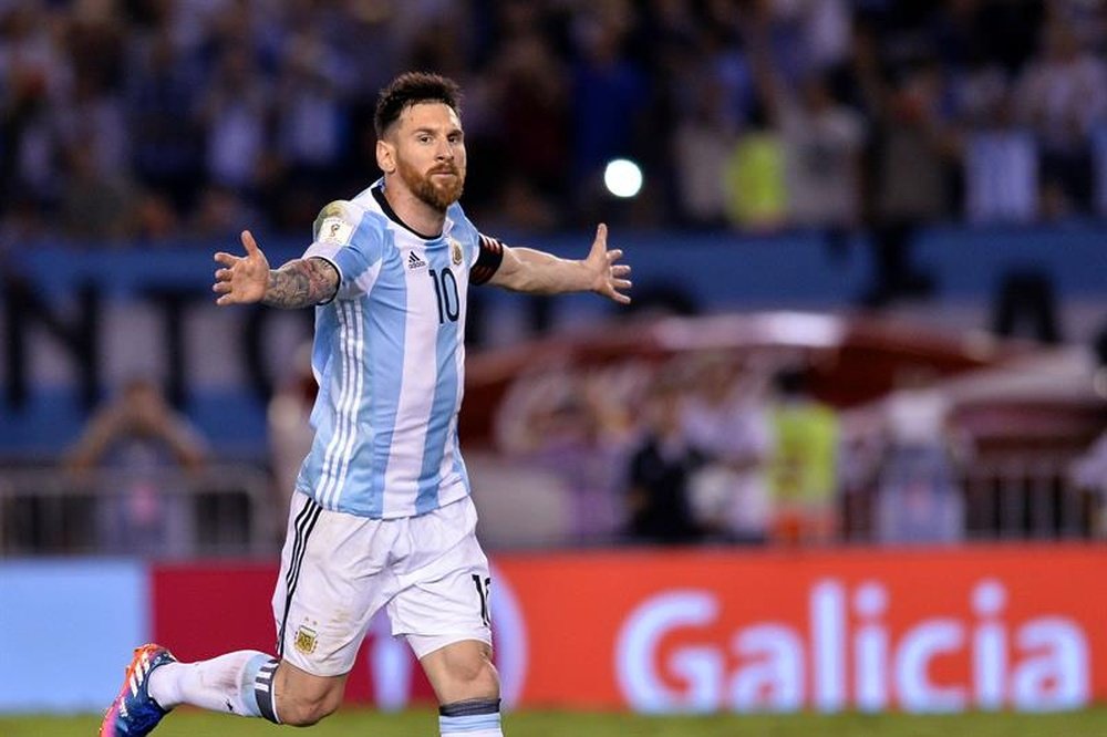Messi, la estrella de Argentina. EFE