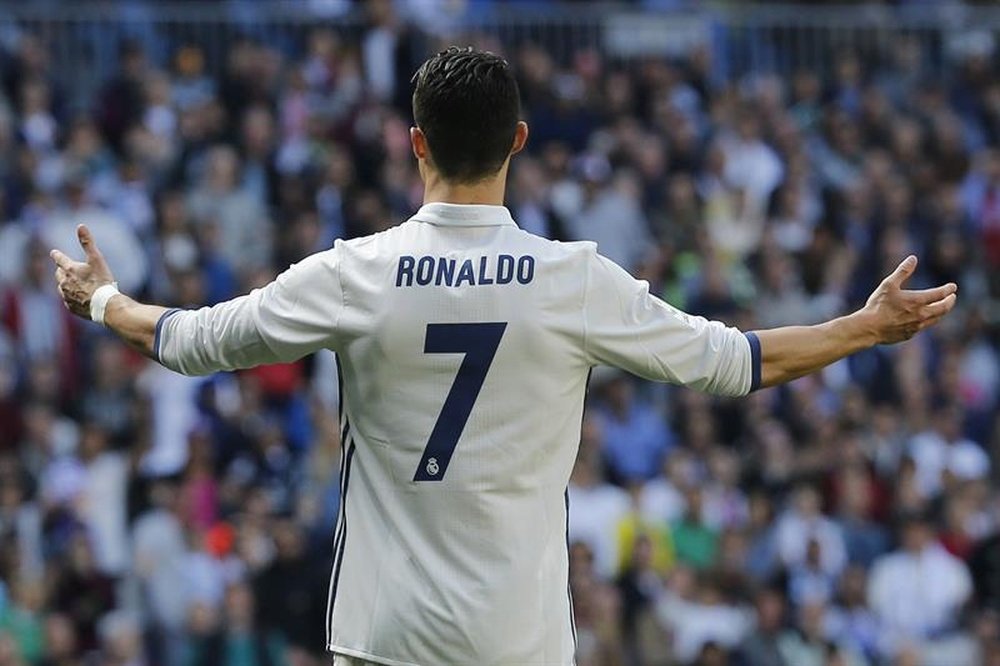 L'attaquant portugais du Real Madrid, Cristiano Ronaldo, lors du match de Liga contre Alaves. EFE