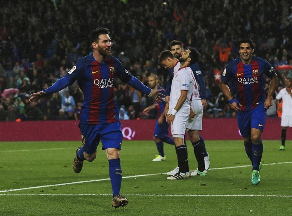 A Messi se le da bien el Sevilla. EFE