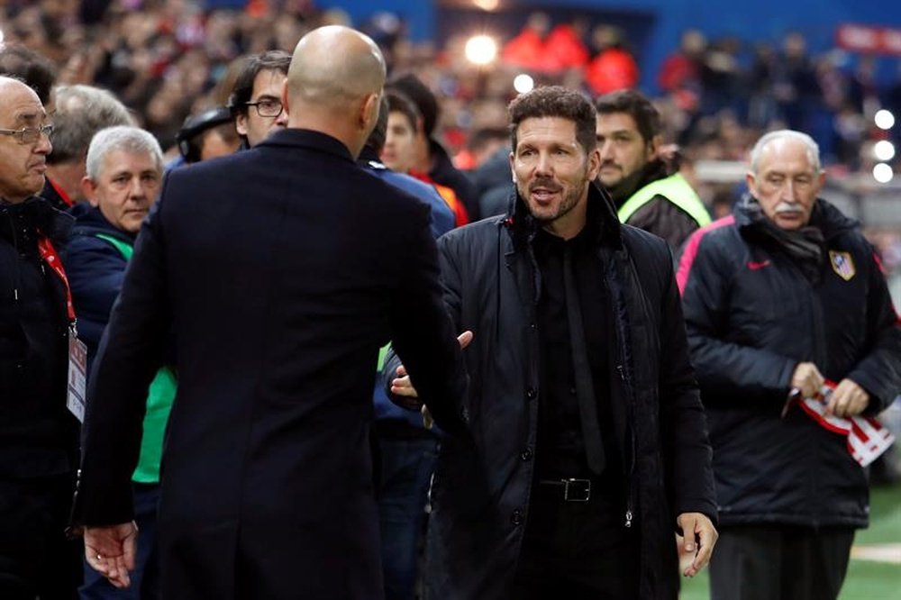 Zidane e Simeone se encontrarão no Bernabéu com a palavra revanche estampada na testa. EFE
