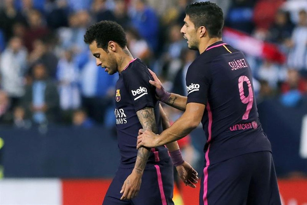 Luis Suárez habló sobre su ex compañero Neymar Jr. EFE