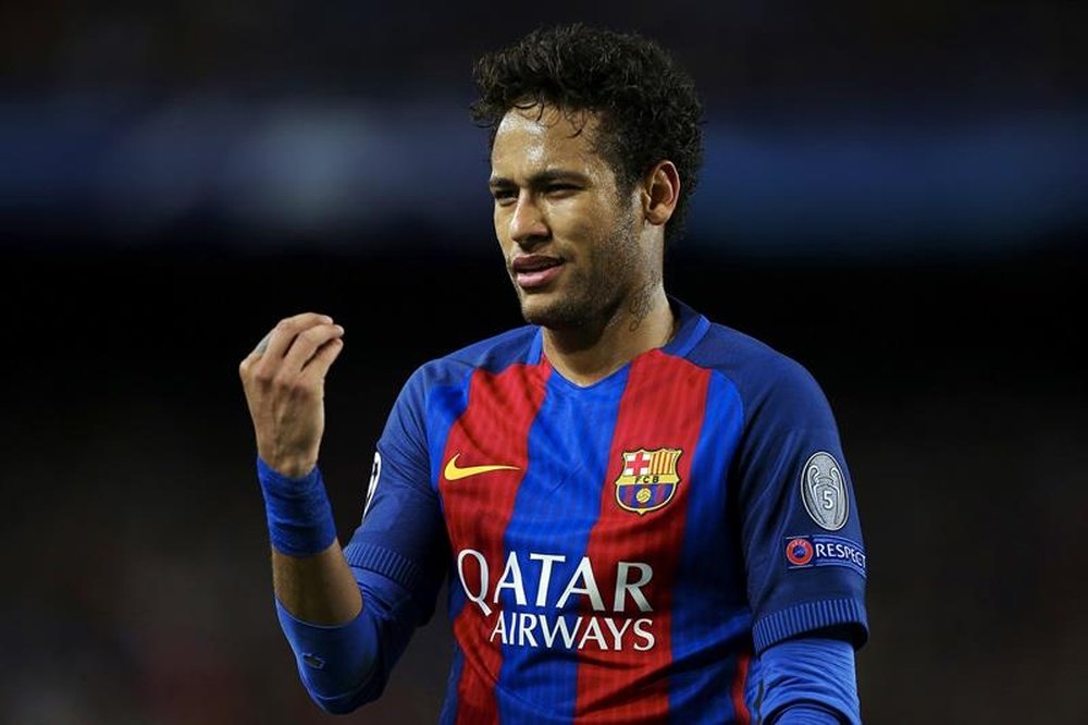 L'attaquant du Barça Neymar durant un match de Liga. EFE