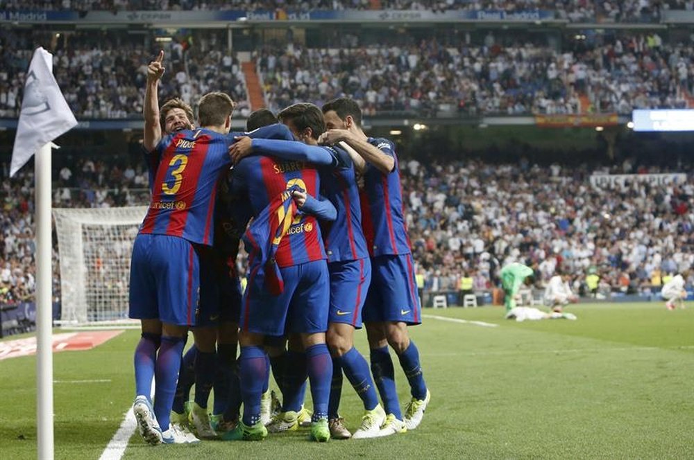 El conjunto azulgrana volvió a ganar en el Santiago Bernabéu. EFE/Archivo