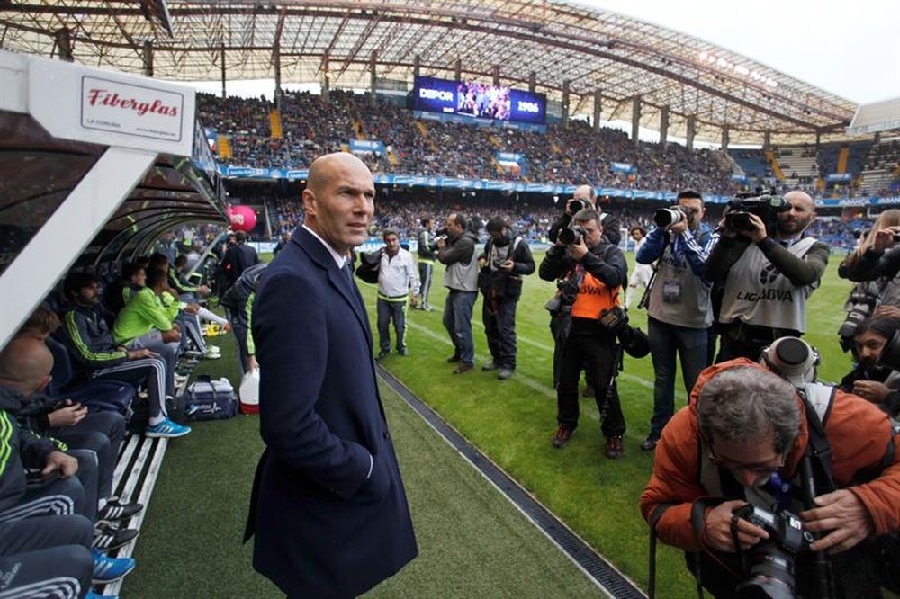 L'entraîneur du Real Madrid, le Français Zinedine Zidane. EFE