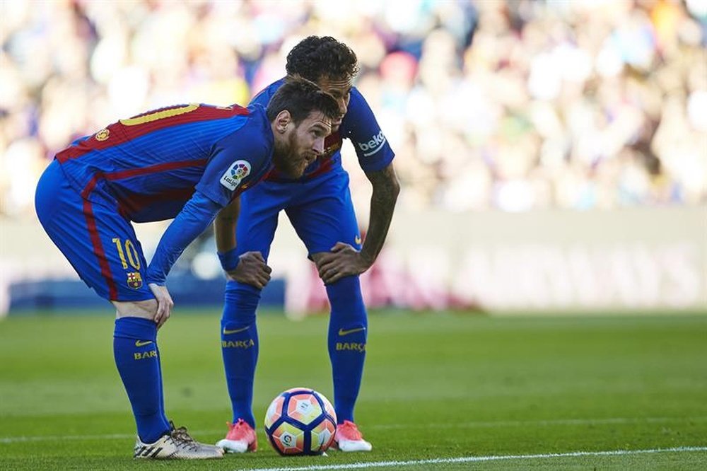Messi et Neymar, toujours ensemble au Barça. EFE