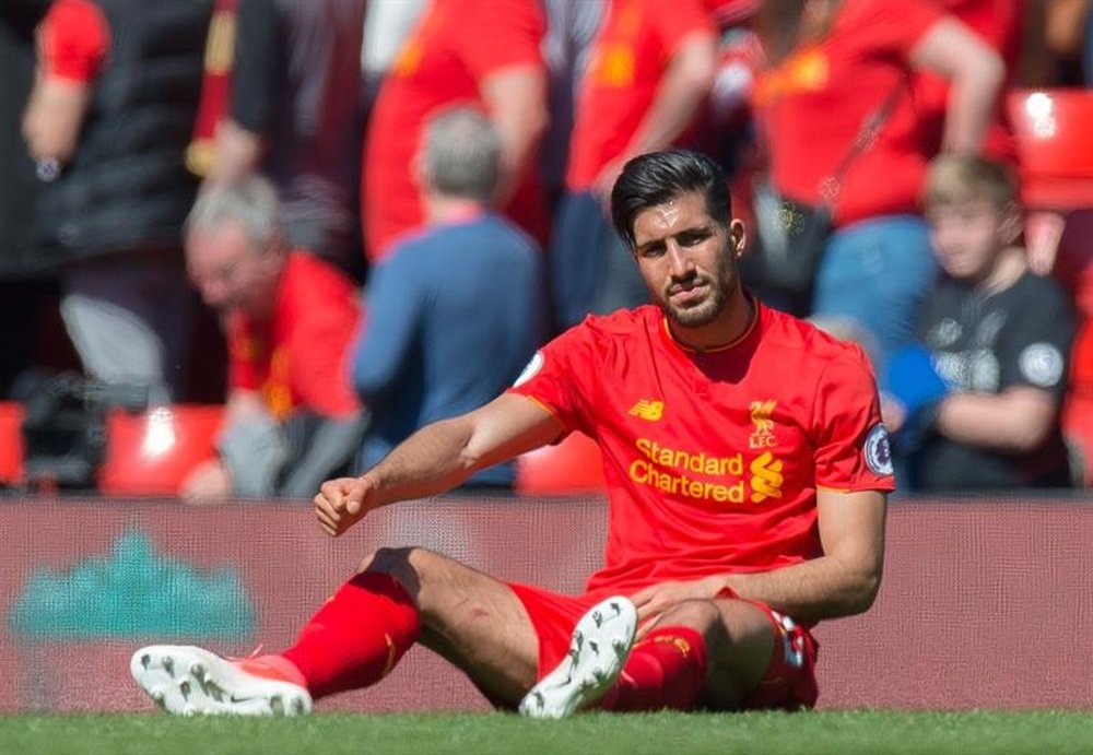 Emre Can is the subject of interest from Juventus. EFE/EPA