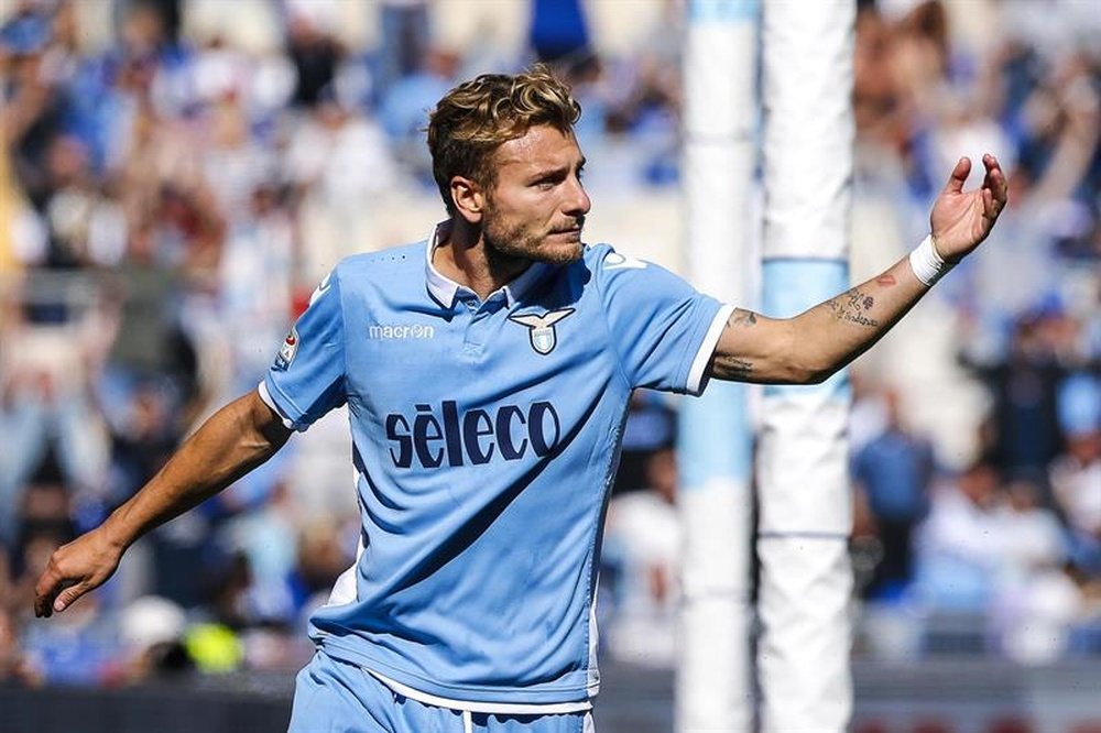 Immobile at the double as Lazio pile pressure on Roma. EFE/EPA