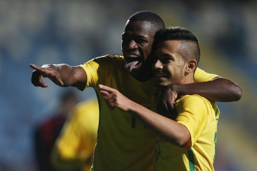 Vinicius destacó en el empate de Brasil. EFE/Archivo