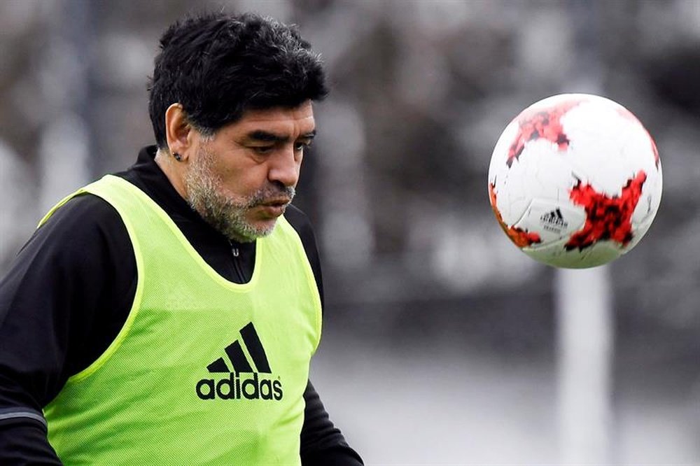 Maradona jugará un partido con Maduro. EFE/Archivo