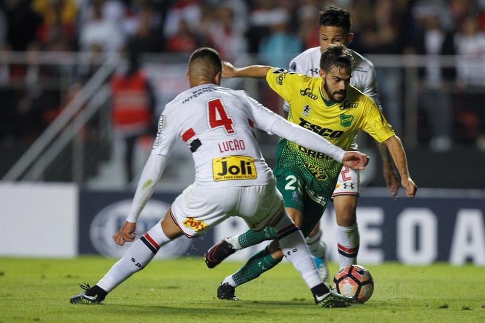 Agustin Bouzat, de Boca Juniors, jugó la temporada pasada cedido en Defensa y Justicia. EFE