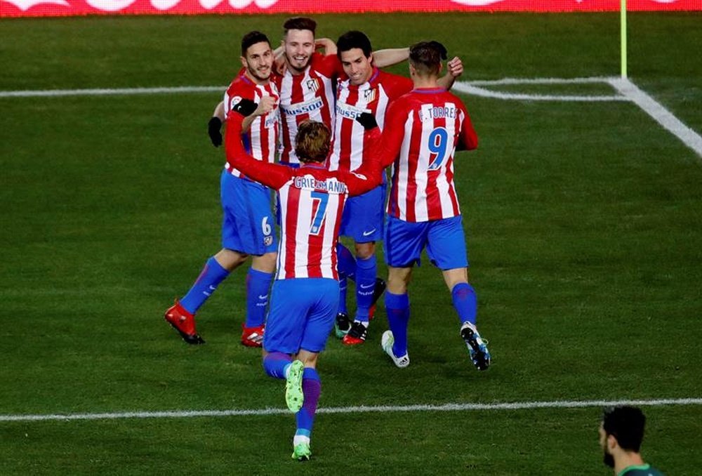 El Atlético acorraló al Madrid con sus primeros 20 minutos. EFE/Archivo