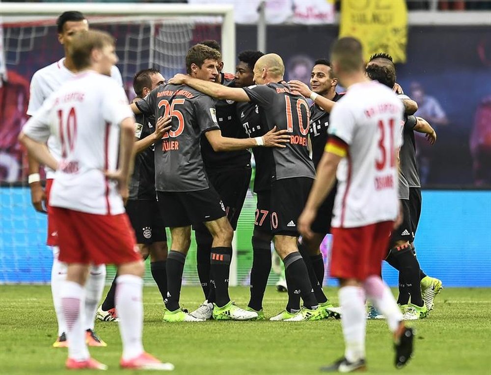 El RB Leipzig puso contras las cuerdas al Bayern. EFE