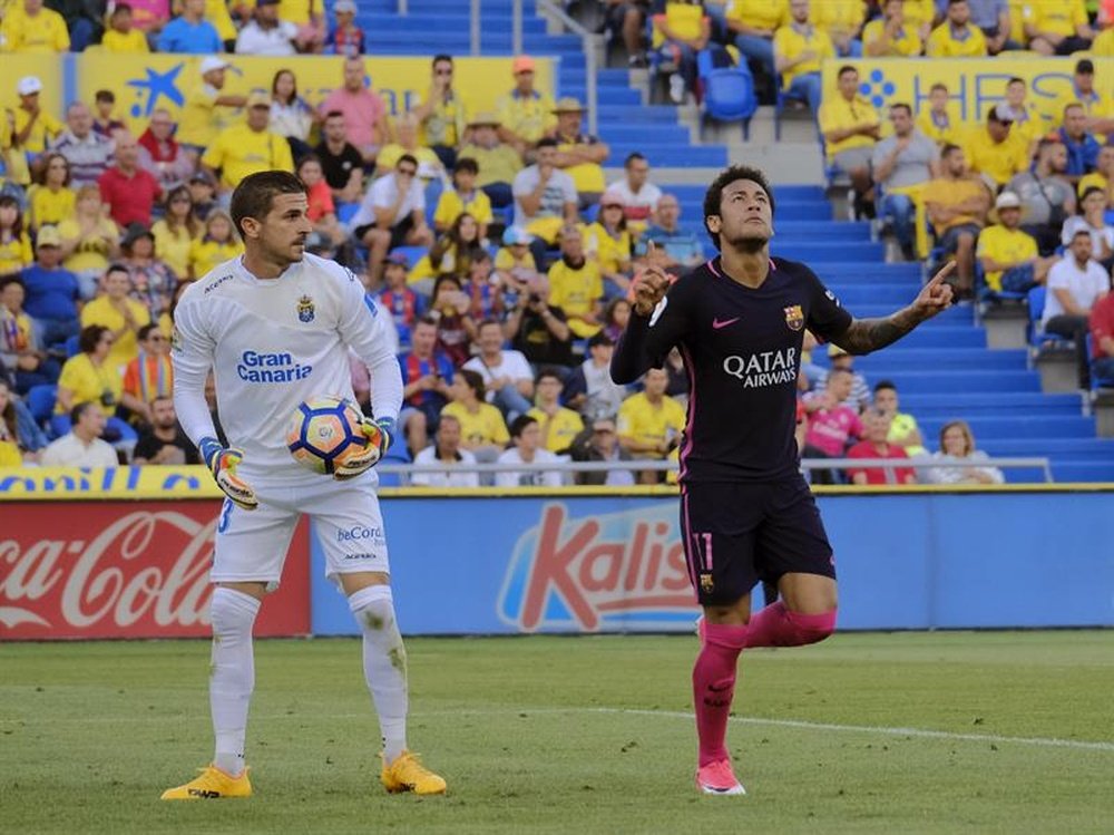 Neymar hizo lo que quiso con Las Palmas. AFP