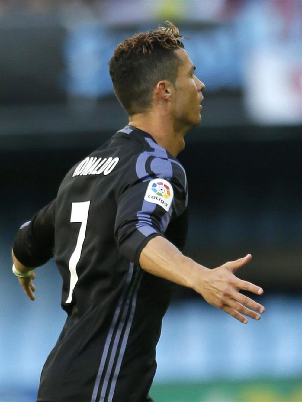 L'attaquant du Real Madrid célèbre son premier but dans un match de Liga. EFE