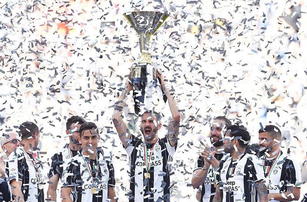 A Juventus conquistou a liga italiana em 2016/17. EFE