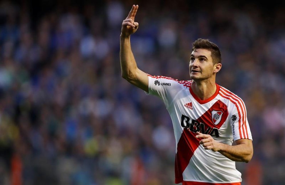 Alario pretende quedarse en River Plate. EFE/Archivo