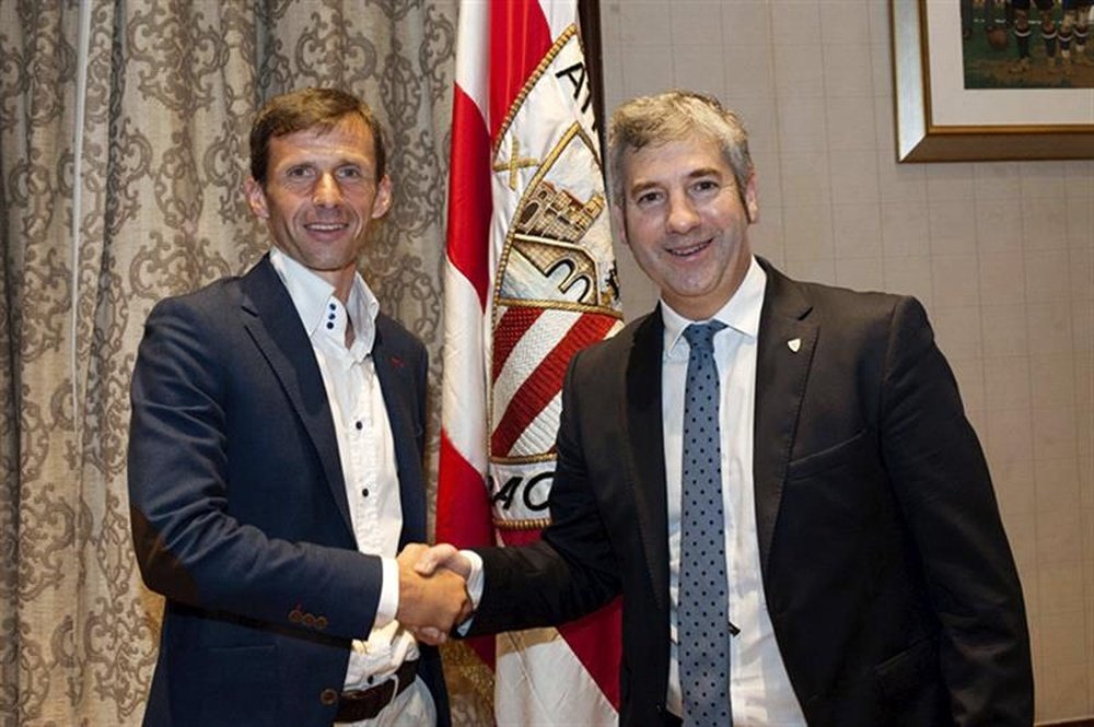 El presidente del Athletic mira al futuro con optimismo. EFE