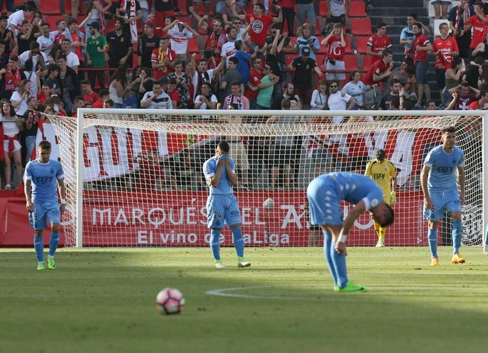 El Girona volvió a desperdiciar una oportunidad de oro de ascender. EFE