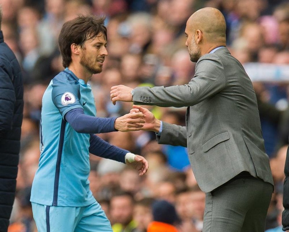 Silva ha arrancado al Manchester City una oferta de renovación. EFE/Archivo