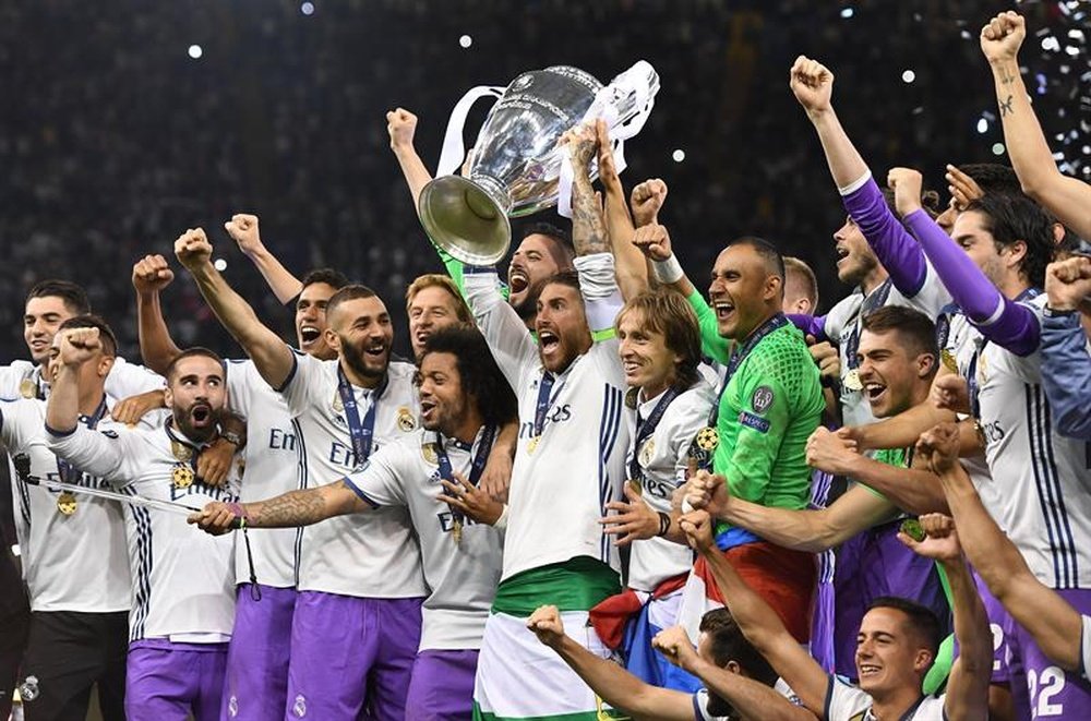 Madrid won the Champions League in Cardiff after qualifying for the last 16 in second place. EFE/EPA