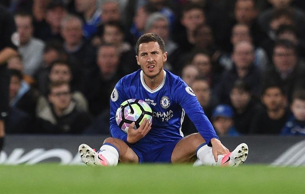 Hazard is the most fouled player in the Premier League. EFE/Archivo
