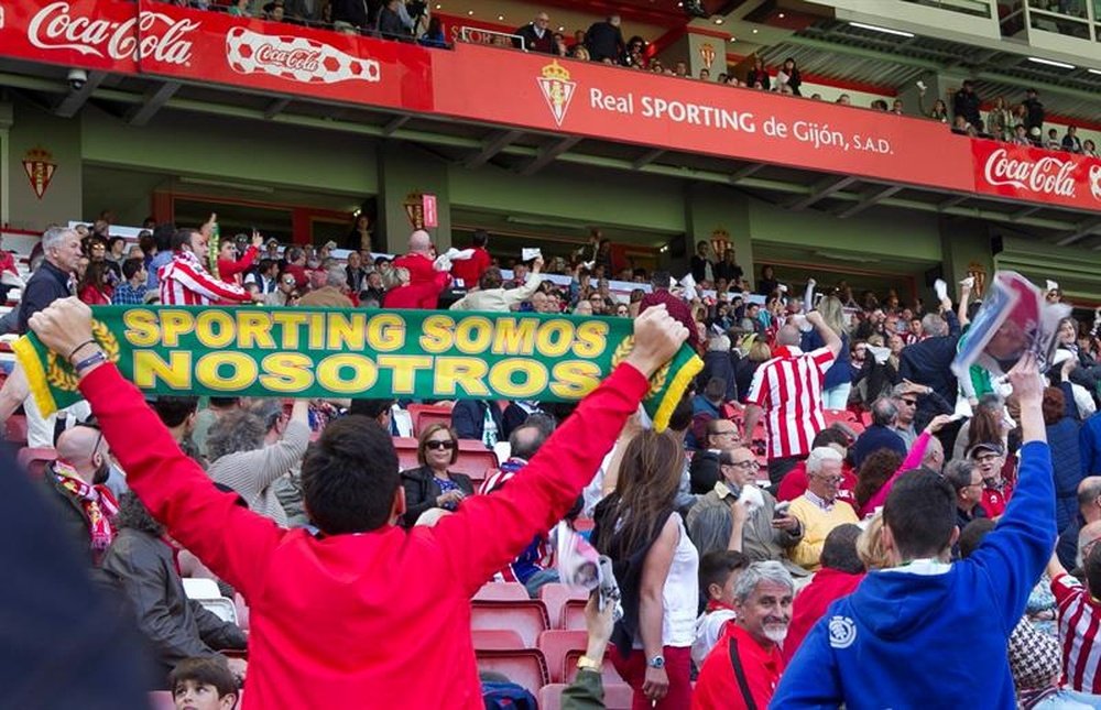 El Ayuntamiento de Gijón no renovará el patrocinio del Sporting. EFE/Archivo