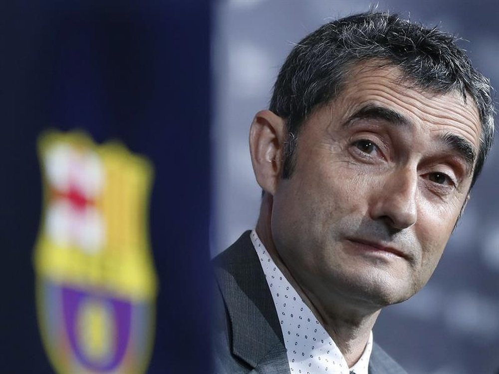 Valverde a de nouveau parlé du style de jeu du Barça. EFE