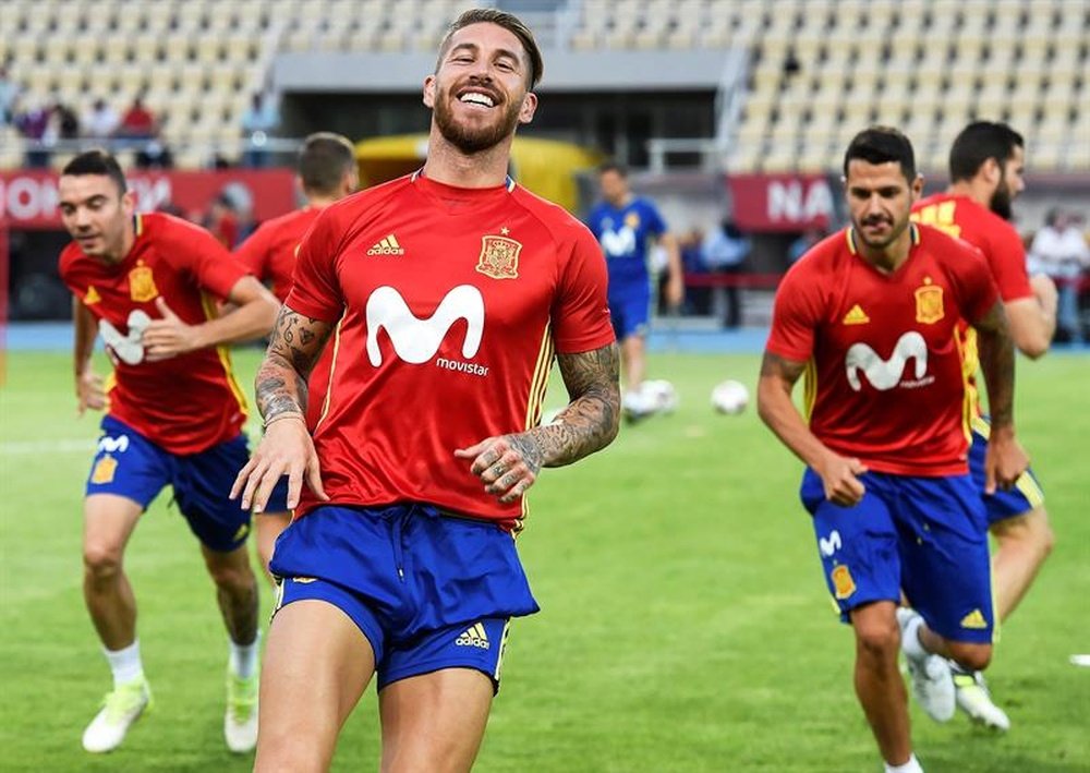 Sergio Ramos sabía que Macedonia no le pondría las cosas fáciles a España. EFE
