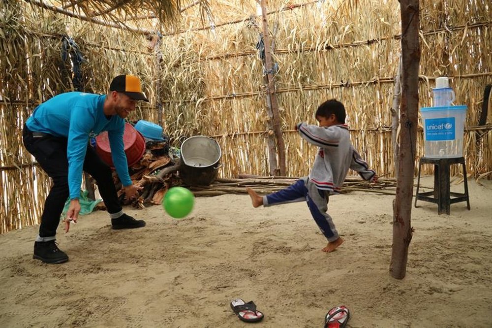 Ramos, de visita en Perú. EFE/UNICEF